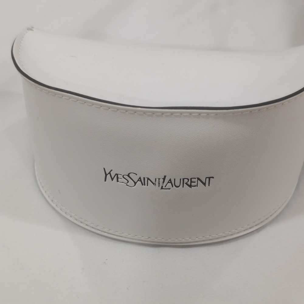 Yves Saint Laurent Silver Sunglasses with Green Lenses - Picture 4 of 5